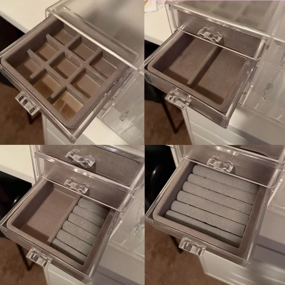 Transparent Multi-Drawer Makeup Organizer